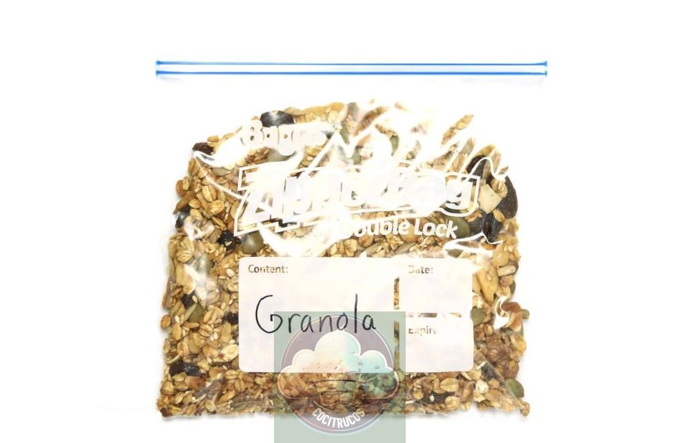 Granola en bolsa para congelar